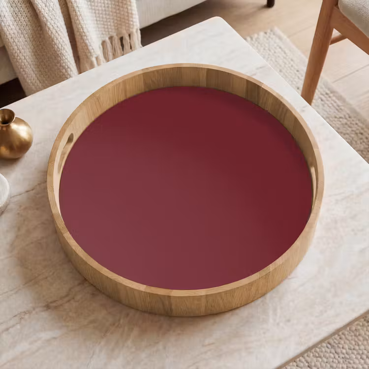 Dark - Garnet - Rood Dienblad Rond middel 914 -sfeer1