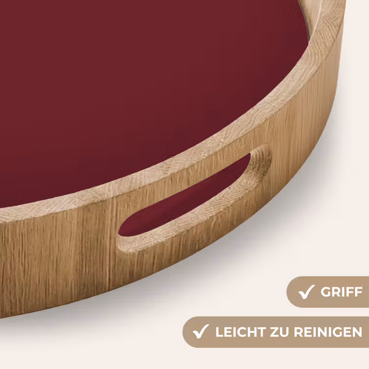 Dark - Garnet - Rood Dienblad Rond middel 914 -USP_HandgreepDE