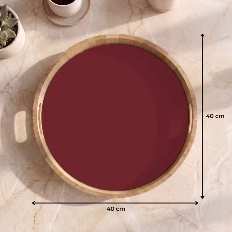 Dark - Garnet - Rood Dienblad Rond middel 914 -USP_Formaat