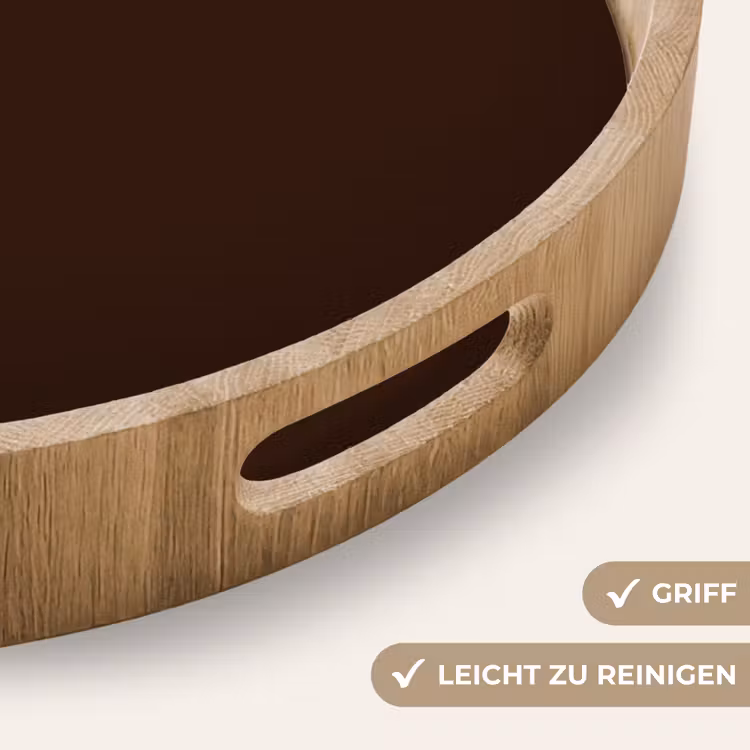 Dark - Chocolate - Bruin Dienblad Rond middel 914 -USP_HandgreepDE