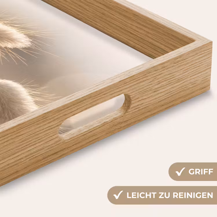 Hazestaartgras - Graanharen - Zonlicht Dienblad Rechthoek middel -USP_HandgreepDE