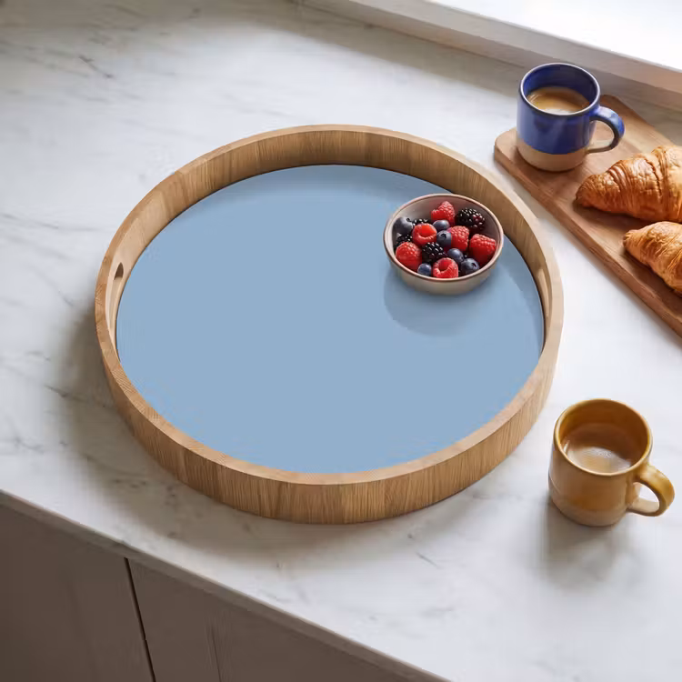 Dusty - Denim - Blauw Dienblad Rond middel 914 -sfeer2