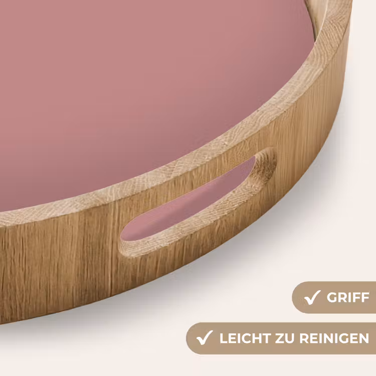 Dusty - Rose - Roze Dienblad Rond middel 914 -USP_HandgreepDE