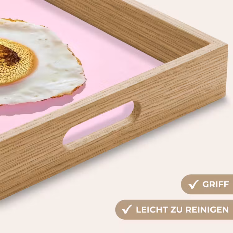 Ei - Disco - Ontbijt - Glitter Dienblad Rechthoek middel -USP_HandgreepDE