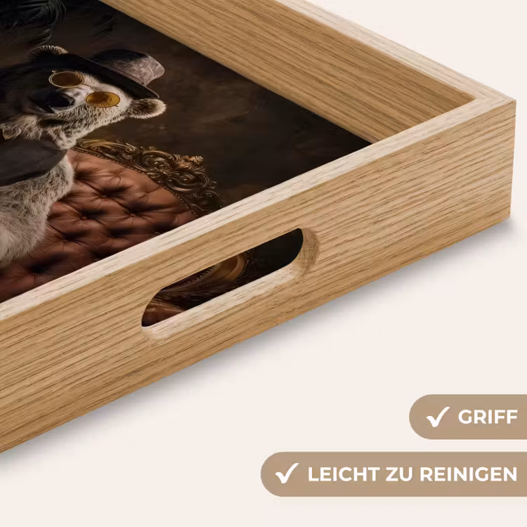 Ijsbeer - Hoed - Bril - Stoel Dienblad Rechthoek middel -USP_HandgreepDE