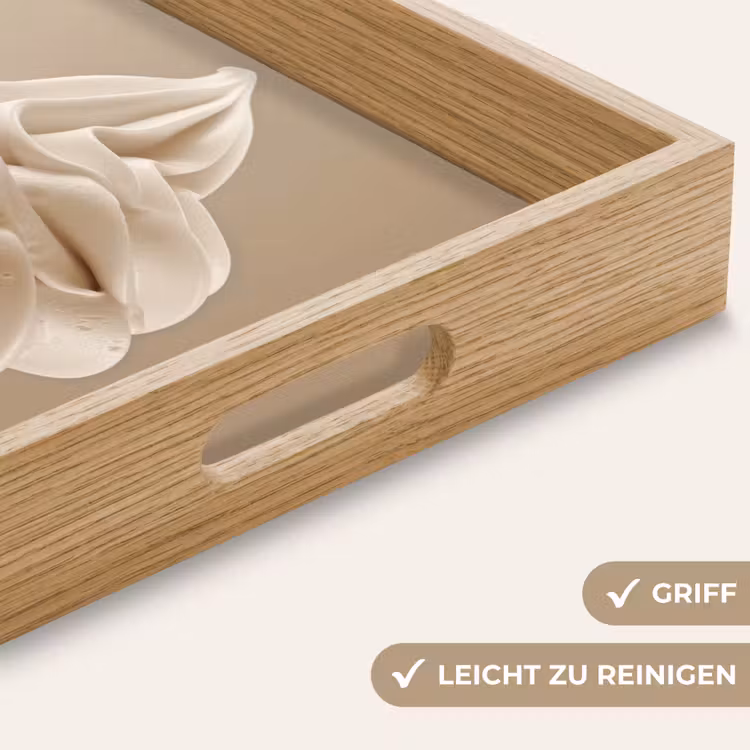 IJs - Softijs - Romig - Hoorntje - Beige Dienblad Rechthoek middel -USP_HandgreepDE