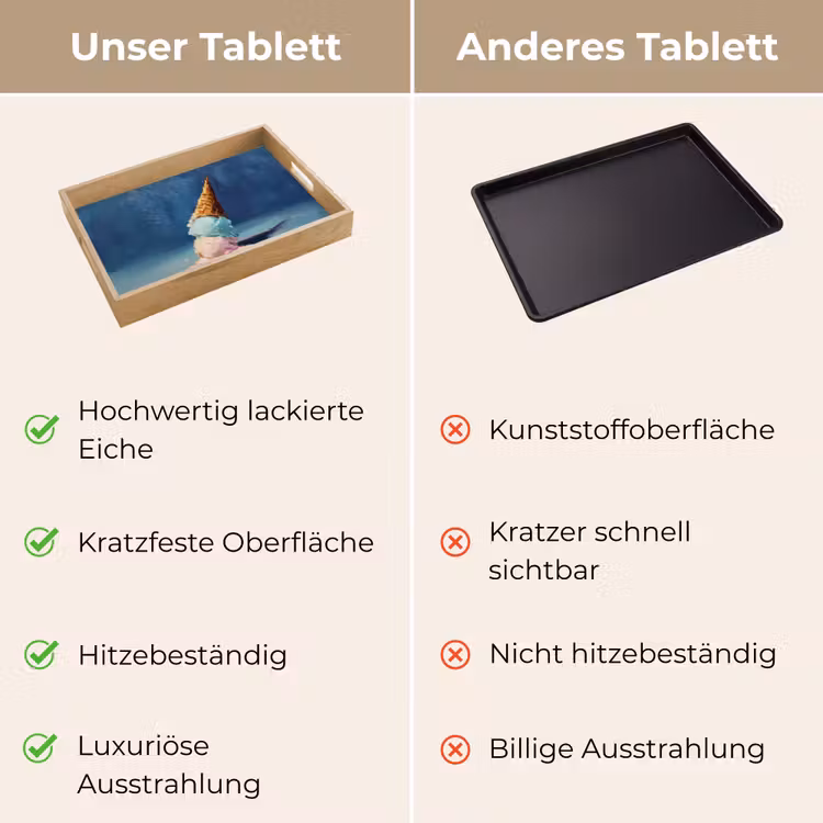 Ijshoorn - Bolletjes - Smelt - Roze Dienblad Rechthoek middel -USP_VergelijkingDE