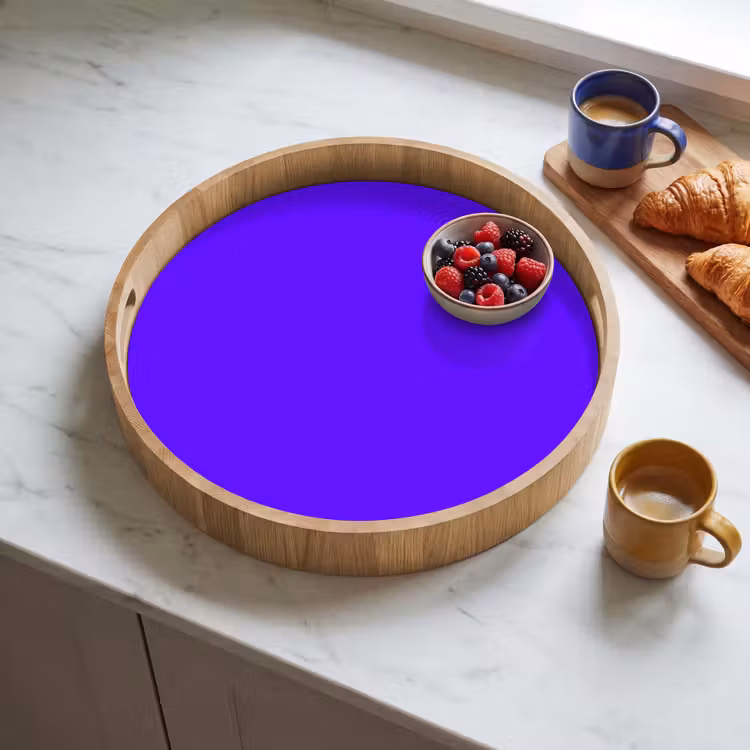 Electric - Indigo - Paars Dienblad Rond middel 914 -sfeer2