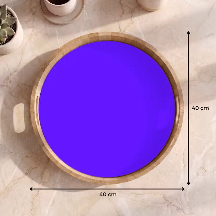 Electric - Indigo - Paars Dienblad Rond middel 914 -USP_Formaat
