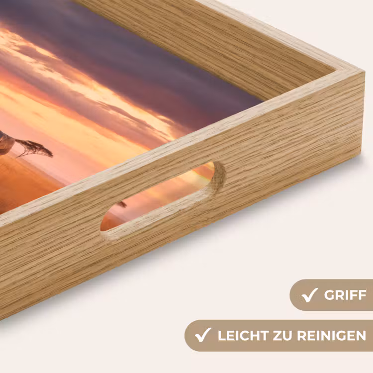 Groep olifanten - Open vlakte - Zon Dienblad Rechthoek middel -USP_HandgreepDE