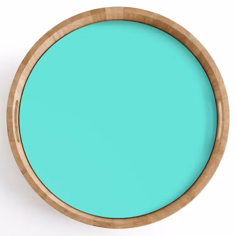 Electric - Cyan - Turkoois Dienblad Rond middel 914 -z3d_shopping