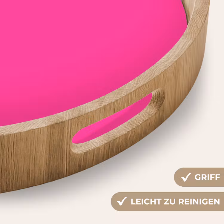 Electric - Magenta - Roze Dienblad Rond middel 914 -USP_HandgreepDE