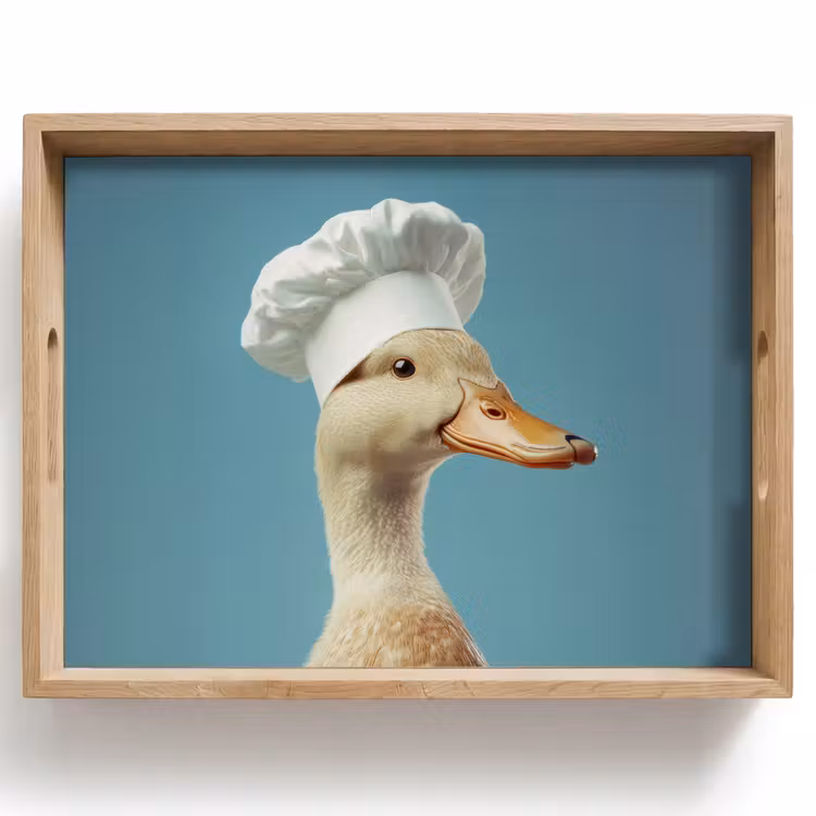 Eend - Koksmuts - Cute - Vogel Dienblad Rechthoek middel -z3d_shopping