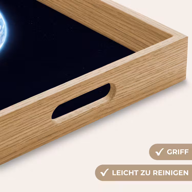 Tablett - Erde – Weltraum – Kosmos - Aarde - Ruimte - Kosmos Dienblad Rechthoek middel