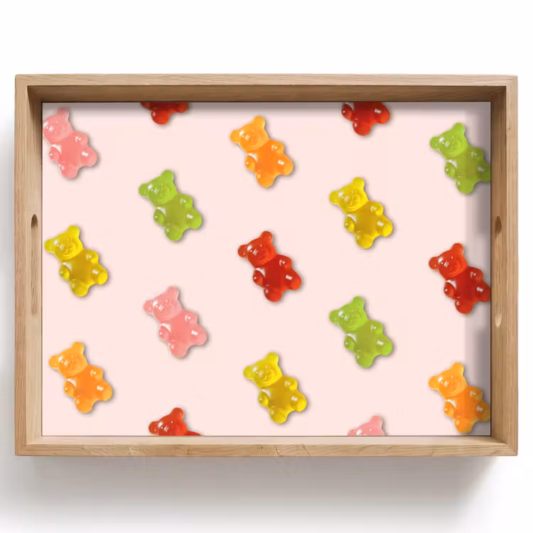 Kleur - Snoep - Roze Dienblad Rechthoek middel -z3d_shopping