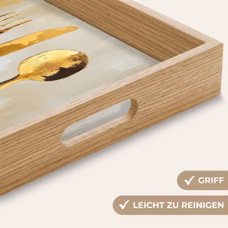 Verf - Goud - Bestek Dienblad Rechthoek middel -USP_HandgreepDE