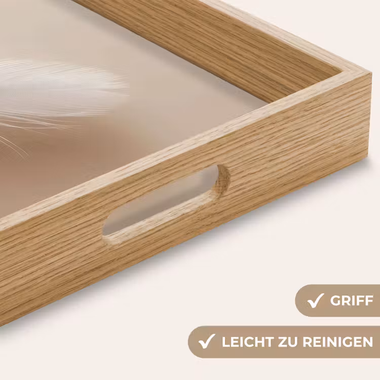 Veer - Minimalistisch - Roze Dienblad Rechthoek middel -USP_HandgreepDE