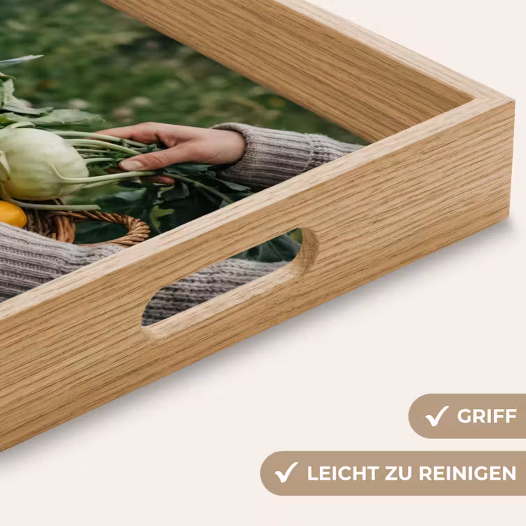 Veld - Groenten - Biologisch - Oogst Dienblad Rechthoek middel -USP_HandgreepDE