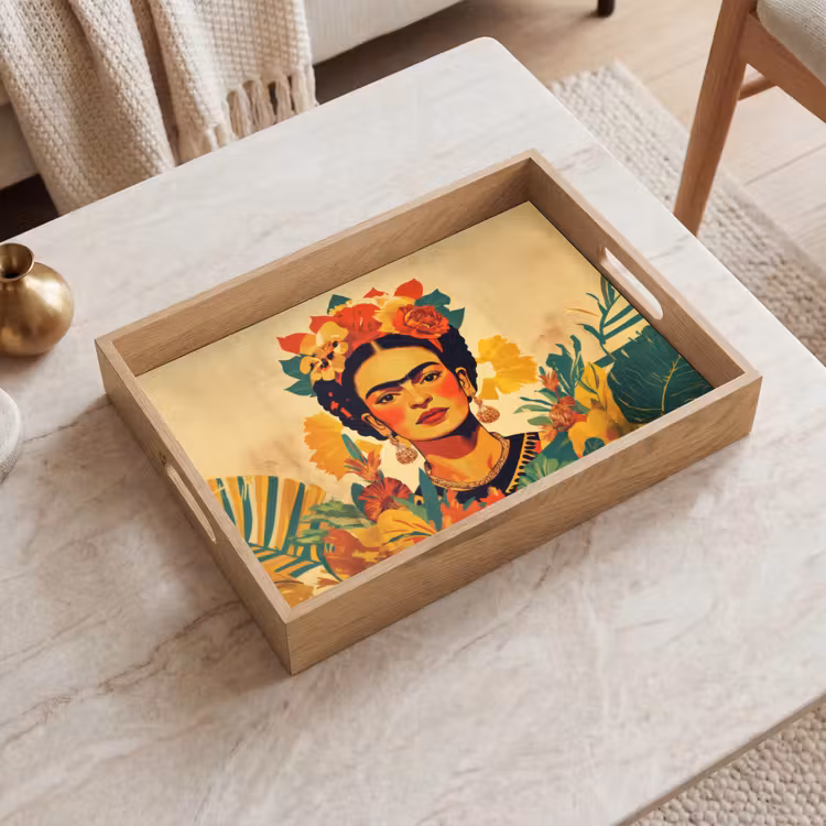 Vrouwelijk - Bloemen - Sieraden Dienblad Rechthoek middel -sfeer1