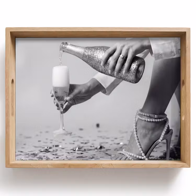 Feestelijk - Champagne - Discobal Dienblad Rechthoek middel -z3d_shopping