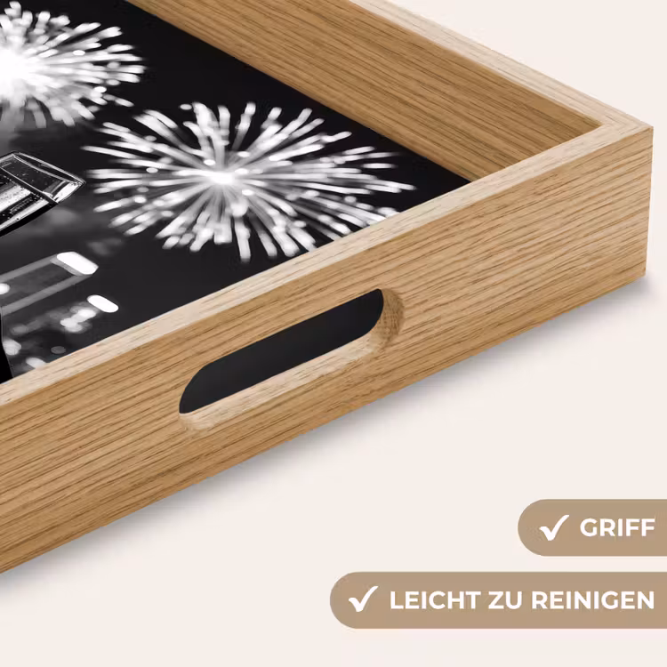 Vuurwerk - Proosten - Skyline - Champagne Dienblad Rechthoek middel -USP_HandgreepDE