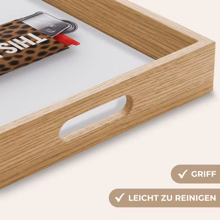 Aansteker - Quote - Panterprint Dienblad Rechthoek middel -USP_HandgreepDE