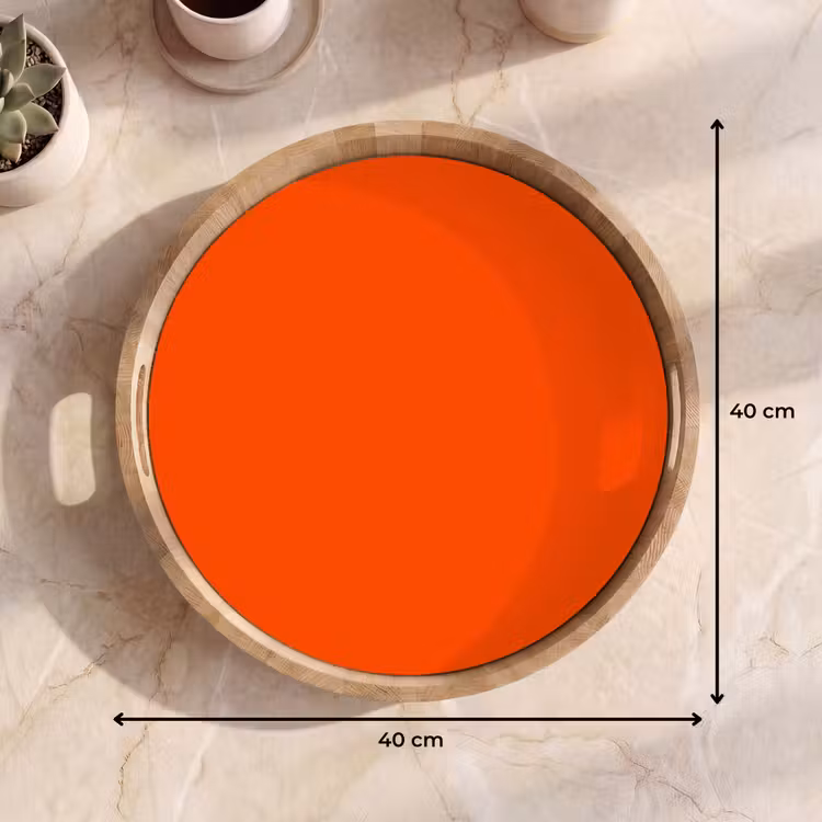 Fiery - Tangerine - Oranje Dienblad Rond middel 914 -USP_Formaat
