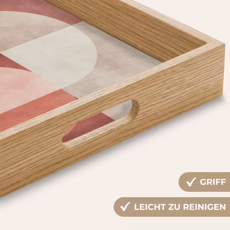 Figuren - Abstract - Roze Dienblad Rechthoek middel -USP_HandgreepDE
