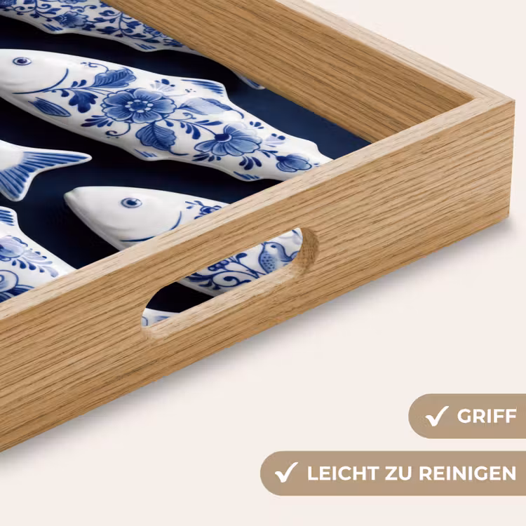Vissen - Delfts - Blauw - Keramiek Dienblad Rechthoek middel -USP_HandgreepDE
