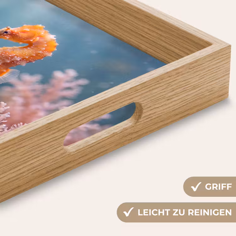 Vis - Koraal - Oceaan - Macro - Oranje Dienblad Rechthoek middel -USP_HandgreepDE