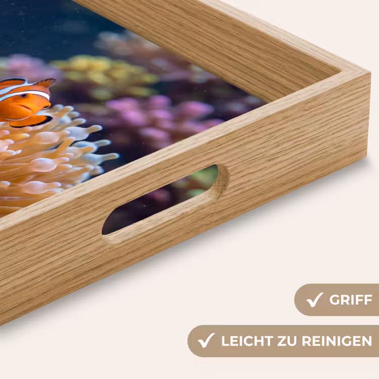 Vis - Koraal - Onderwater - Oranje - Dieren Dienblad Rechthoek middel -USP_HandgreepDE