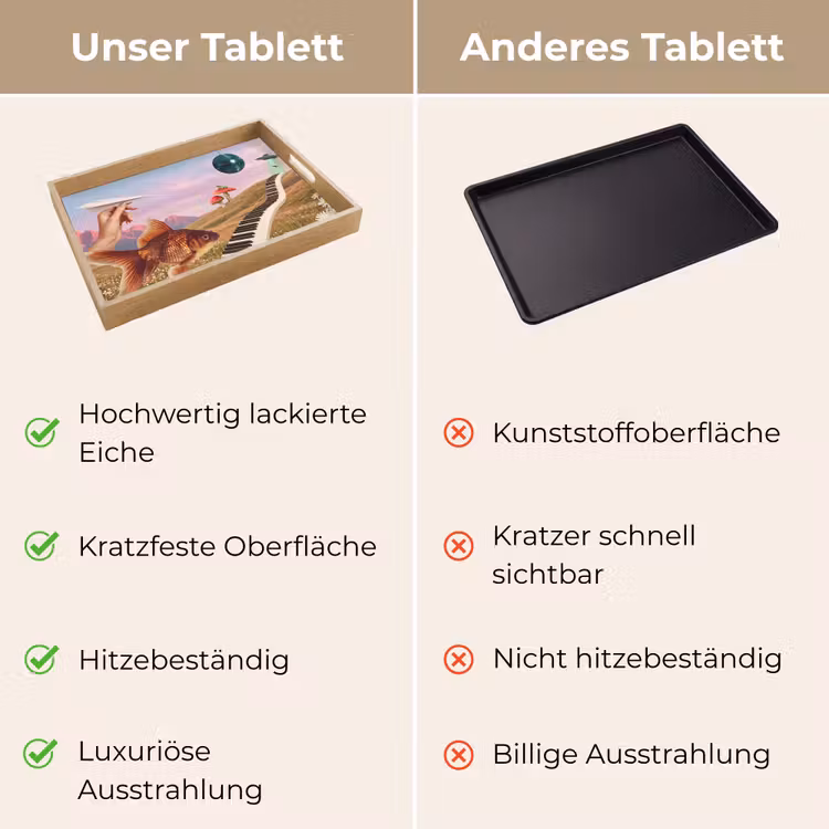Tablett - Fisch – Natur – Abstrakt - Vis - Natuur - Abstract Dienblad Rechthoek middel