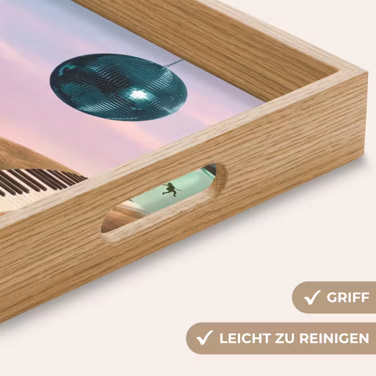 Tablett - Fisch – Natur – Abstrakt - Vis - Natuur - Abstract Dienblad Rechthoek middel