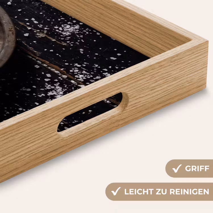 Tablett - Fisch – Salz – Essen - Vis - Zout - Eten Dienblad Rechthoek middel