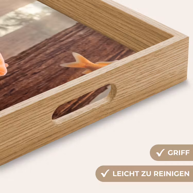 Tablett - Fisch – Wald – Fantasie - Vis - Bos - Fantasie Dienblad Rechthoek middel
