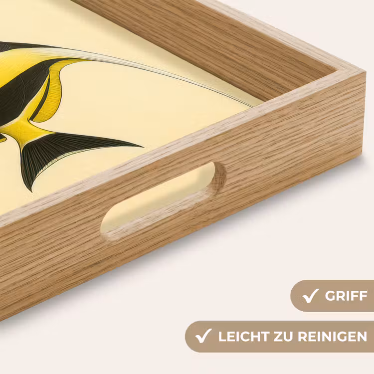Vis - Sierlijk - Rugvin - Geel Dienblad Rechthoek middel -USP_HandgreepDE