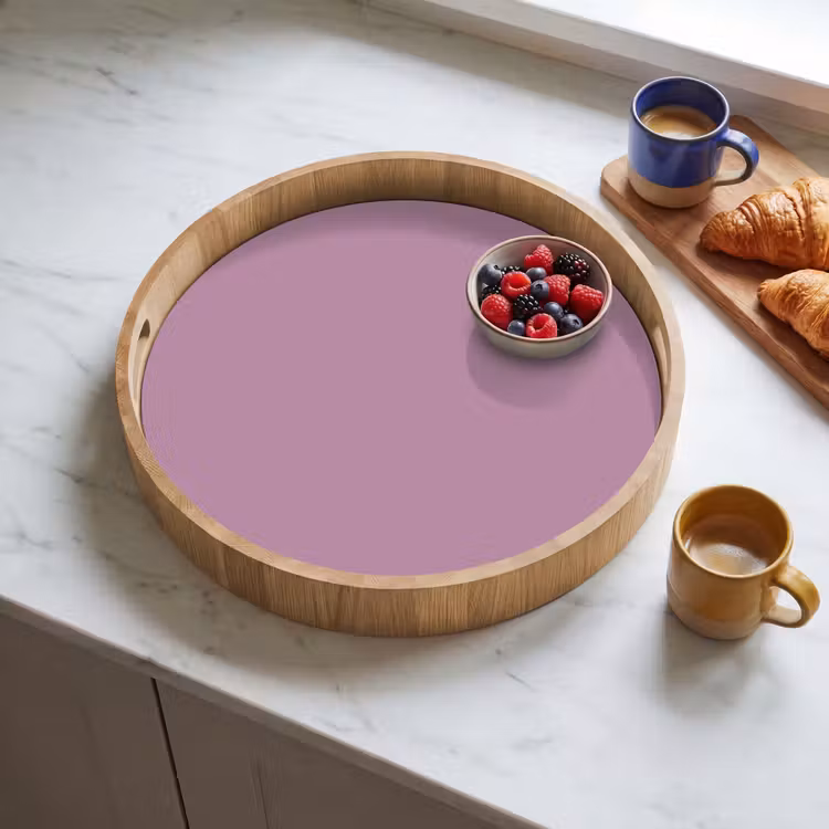 Lilac - Paars - Mauve Dienblad Rond middel 914 -sfeer2