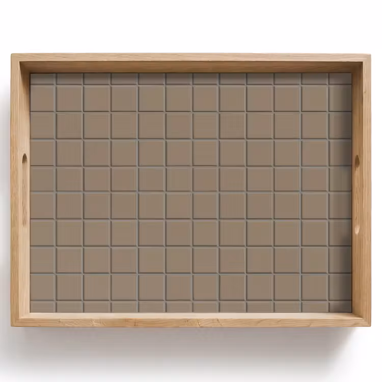 Tegel - Patroon - Taupe Dienblad Rechthoek middel 911 -z3d_shopping