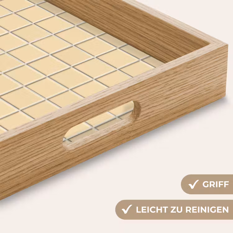 Tegels - Patroon - Crème Dienblad Rechthoek middel 911 -USP_HandgreepDE