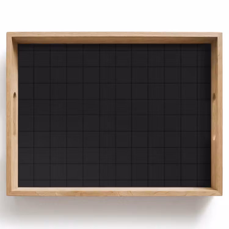 Tegels - Patroon - Mat - Zwart Dienblad Rechthoek middel 911 -z3d_shopping