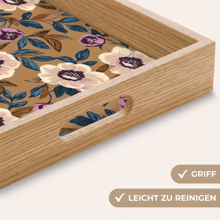 Floraal - Stilleven - Kleurrijk Dienblad Rechthoek middel 911 -USP_HandgreepDE