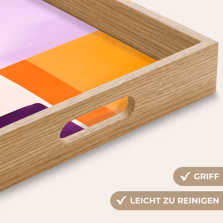 Vlakken - Abstract - Rechthoekig - Oranje Dienblad Rechthoek middel -USP_HandgreepDE