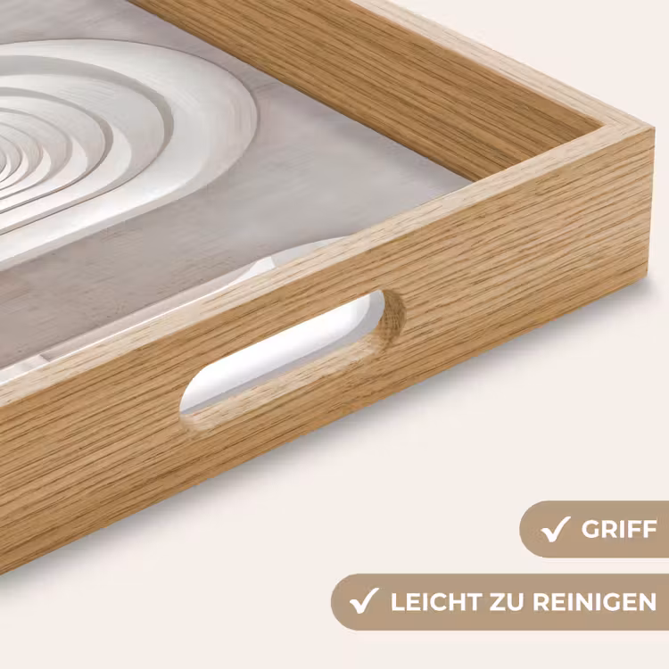 Hal - Bogen - Symmetrisch - Modern Dienblad Rechthoek middel -USP_HandgreepDE