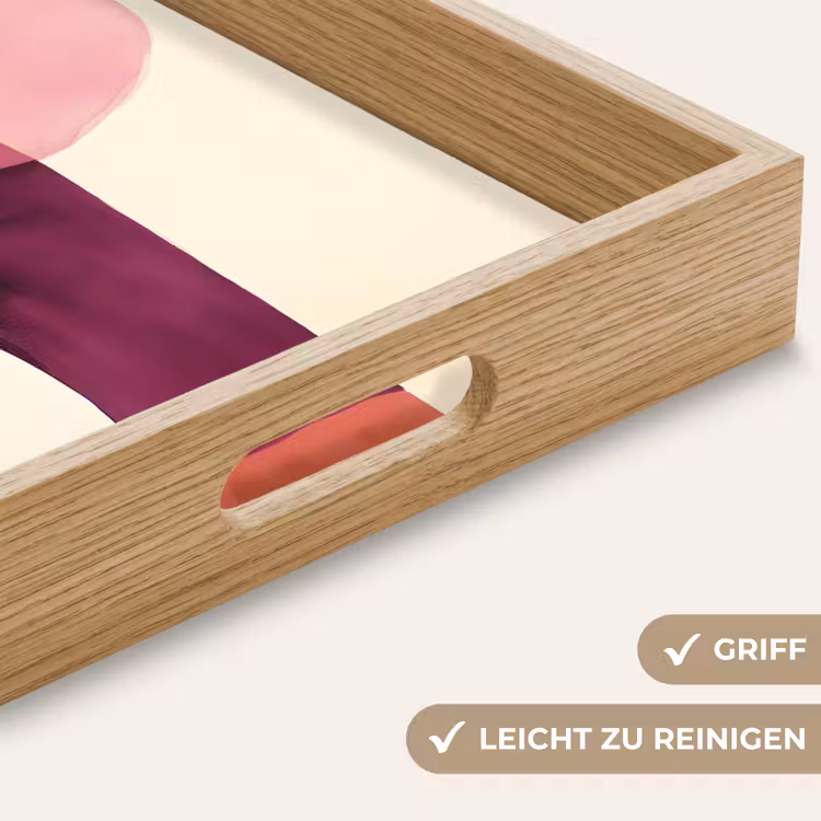 Vormen - Abstract - Kleurrijk Dienblad Rechthoek middel -USP_HandgreepDE