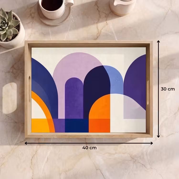 Vormen - Abstract - Grafisch - Oranje Dienblad Rechthoek middel -USP_Formaat