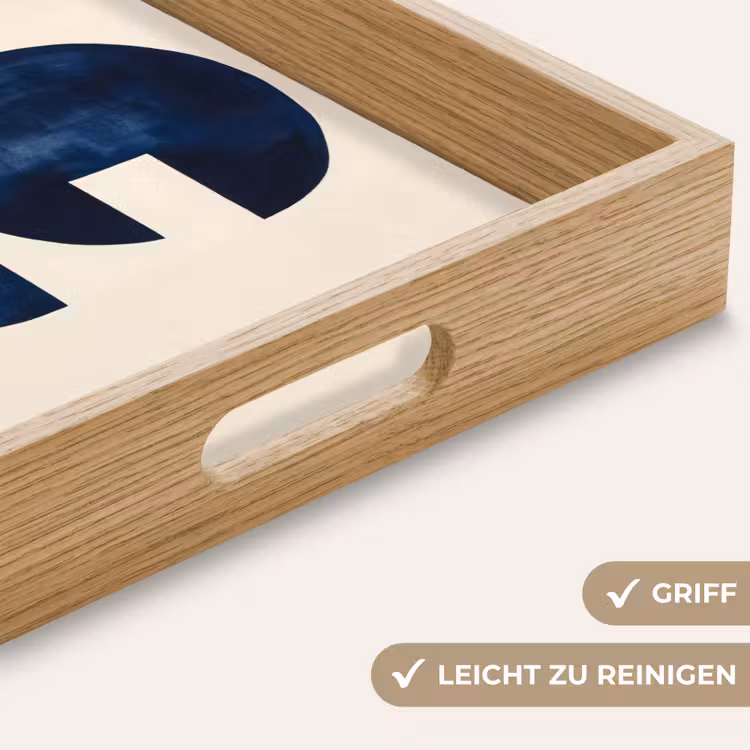 Vormen - Blauw - Abstract Dienblad Rechthoek middel -USP_HandgreepDE