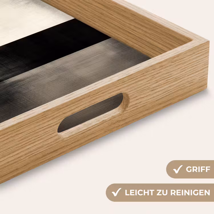 Vormen - Modern - Zwart Dienblad Rechthoek middel -USP_HandgreepDE