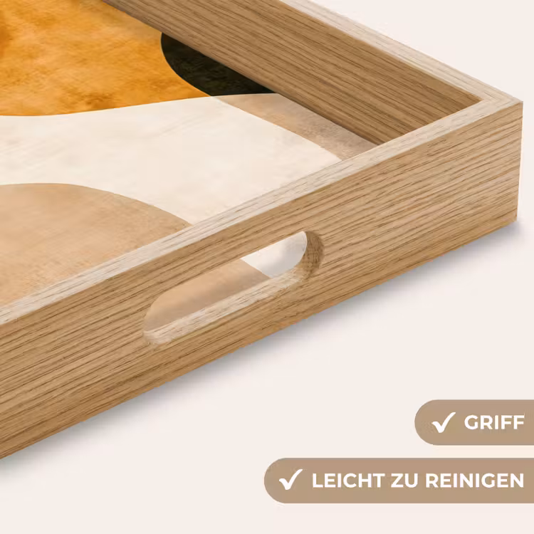 Vormen - Okergeel - Abstract Dienblad Rechthoek middel -USP_HandgreepDE