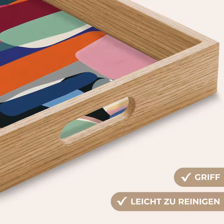 Vormen - Ritmisch - Kleuren - Abstract Dienblad Rechthoek middel -USP_HandgreepDE