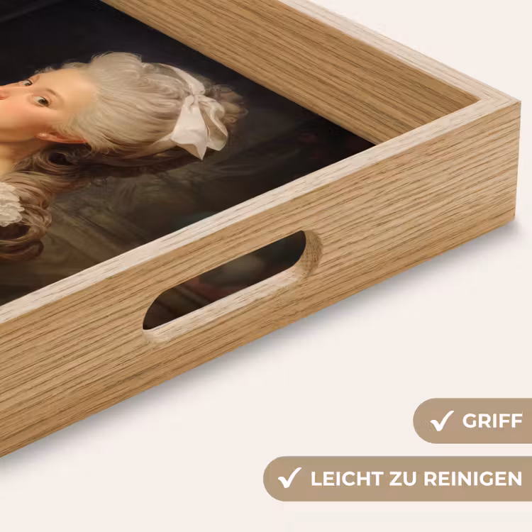 Vrouw - Barokjurk - Kauwgom Dienblad Rechthoek middel -USP_HandgreepDE